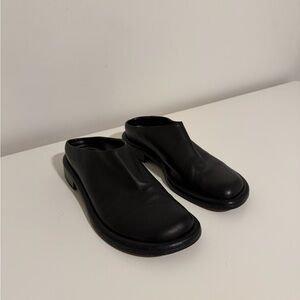 Proenza Schouler Black Leather Pipe Mules